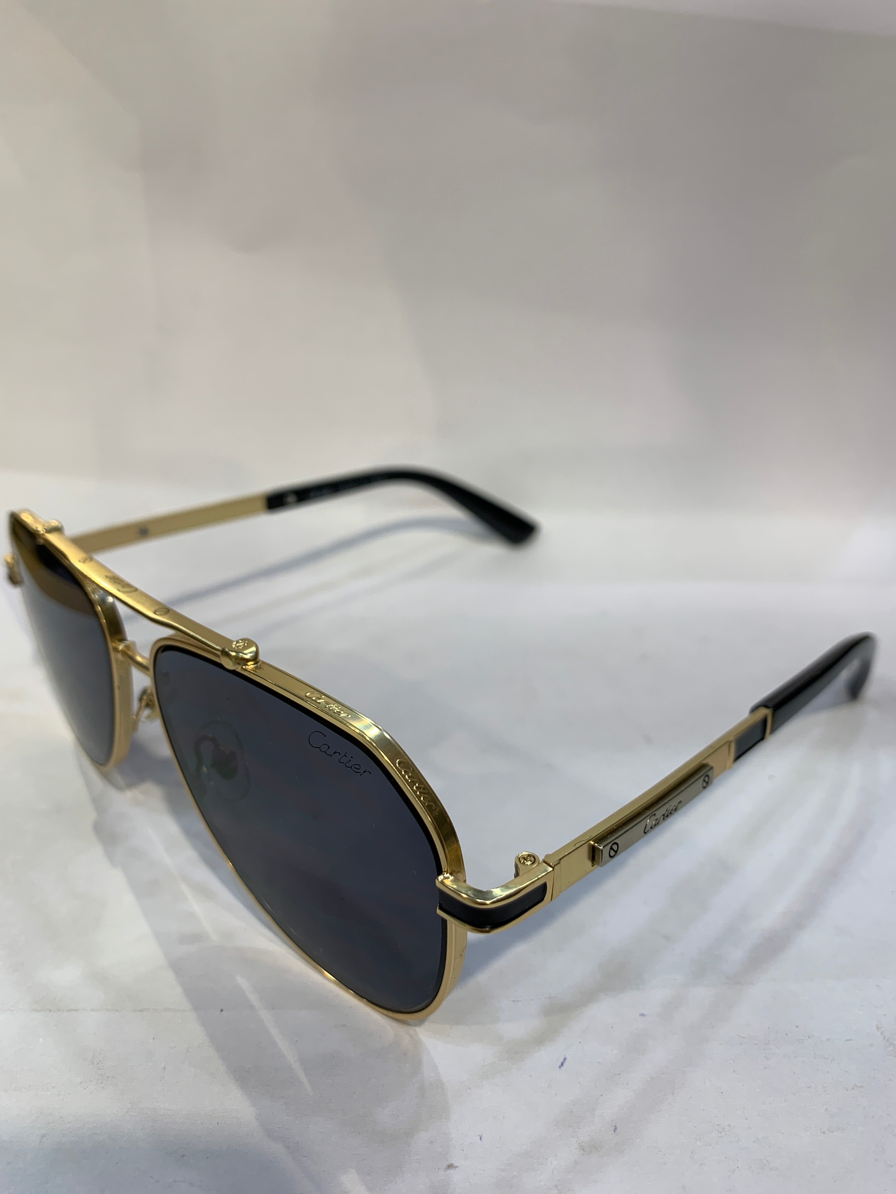 RAC Golden Frame Black Shade Unisex Sunglasss CF58473 60 14 145 C4 CE