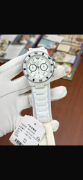 MRA ARM White Chain White Dial Ceramic Premium Og Quality Men Watch 990348
