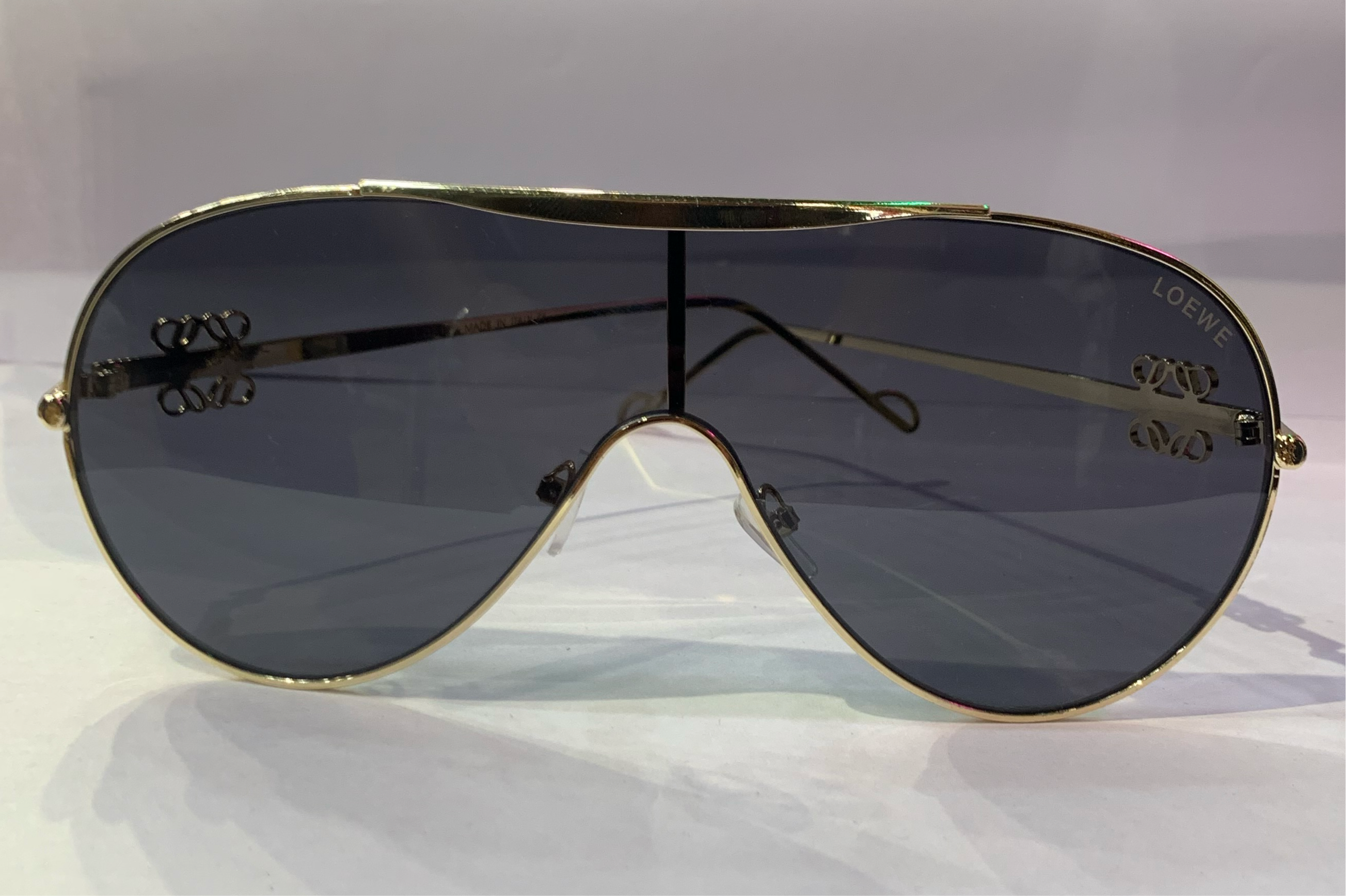 EOL Golden Frame Black Shade Golden Stick Unisex Sunglasses SUN104