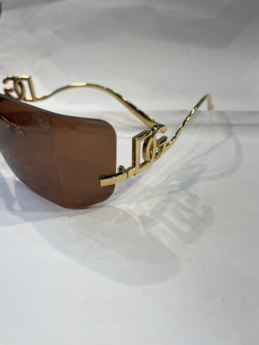 LOD DOL Frameless Golden Stick Brown Shade Unisex Sunglasses SUN255