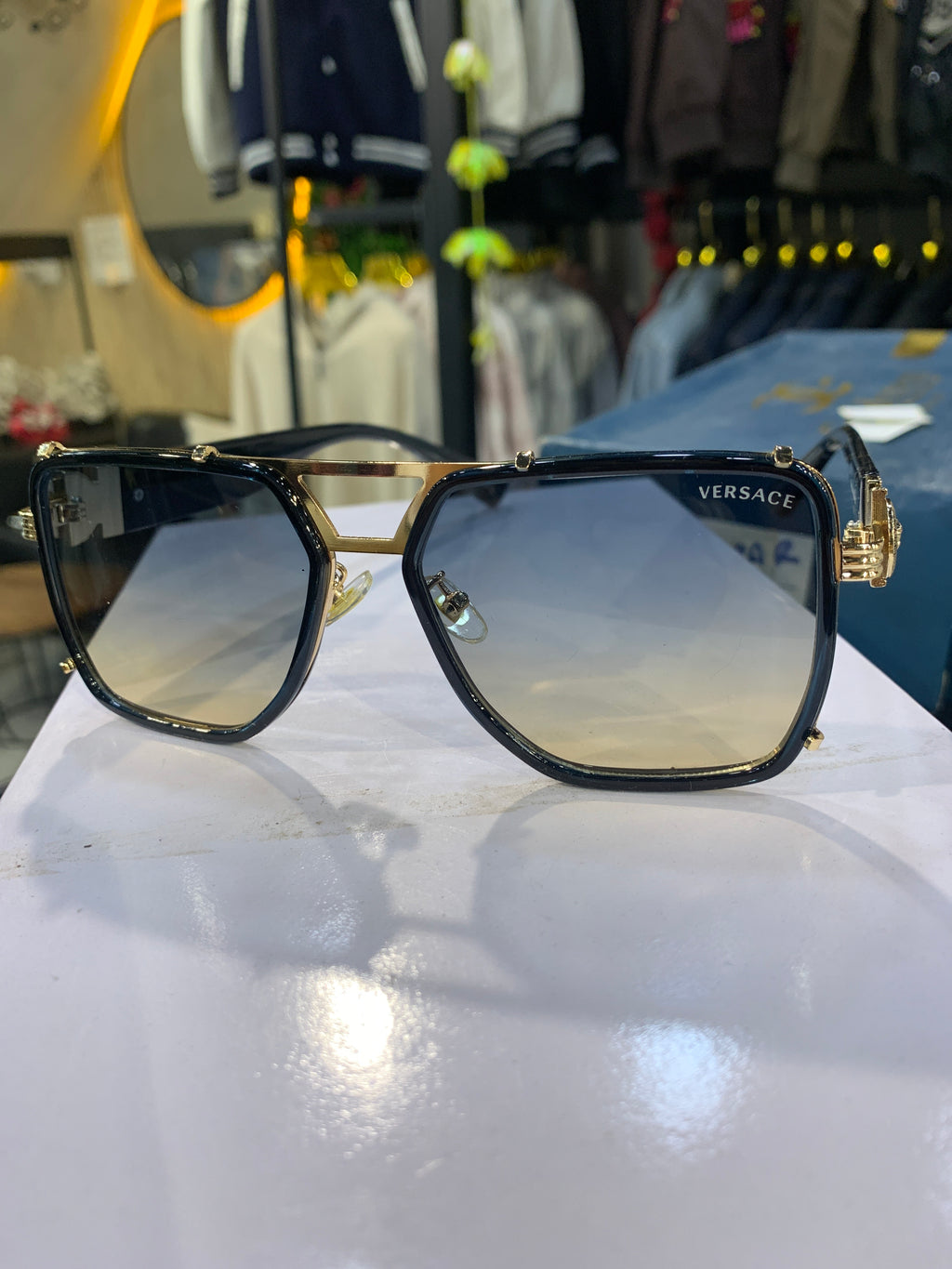 REV Green Gold  Frame Trancy Green Shade Unisex Sunglasss 10296 57 18 145
