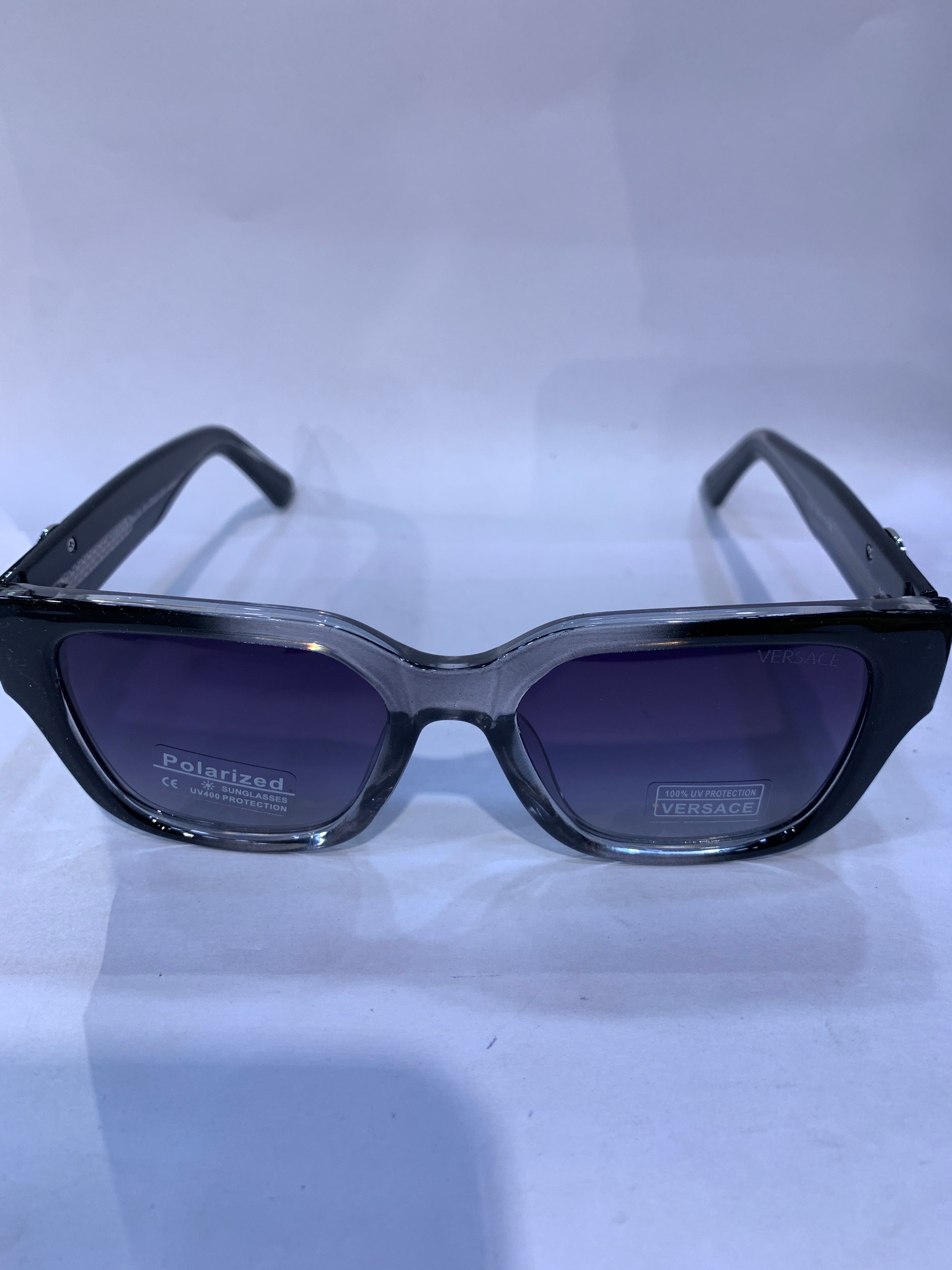 REV Black Transparent Frame  purple Shade Unisex Sunglasss 7722 58 17 136