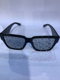 LOD Black Frame Black Printed Shade Unisex Sunglasss 6036 56 17 145