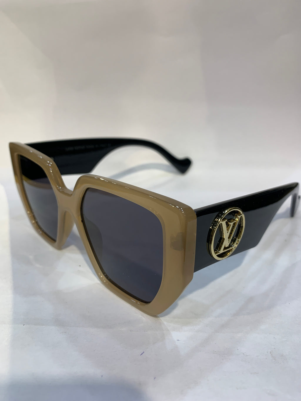 UOL Brown Black Frame Black  Shade Unisex Sunglasss 6041 55 19 145
