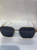 UOL Golden Frame Black Shade Unisex Sunglasss 28741 59 14 140 C2