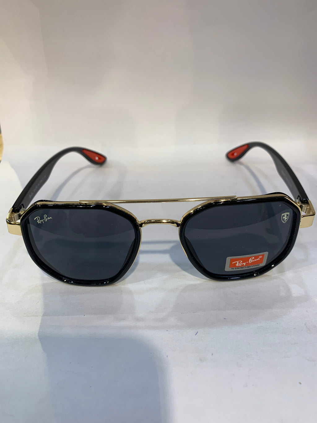 YAR Black Goldn Frame Black Shade Unisex Sunglasss RB3675 54 18 140