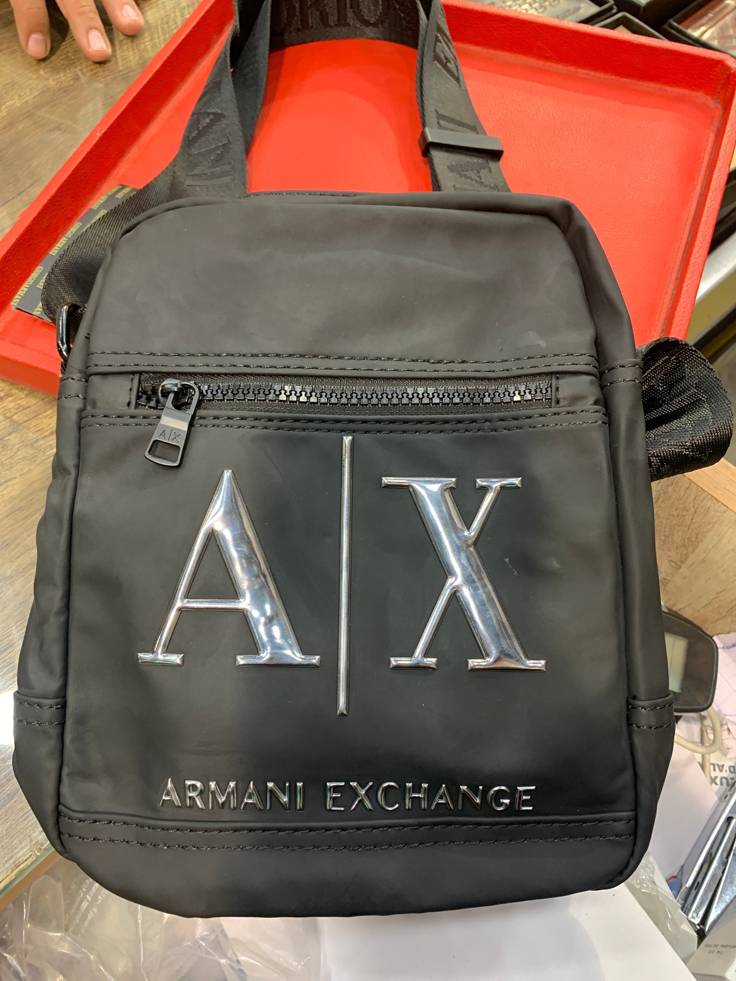 MRA ARM XIA Black Silver Unisex Side sling bag 10010