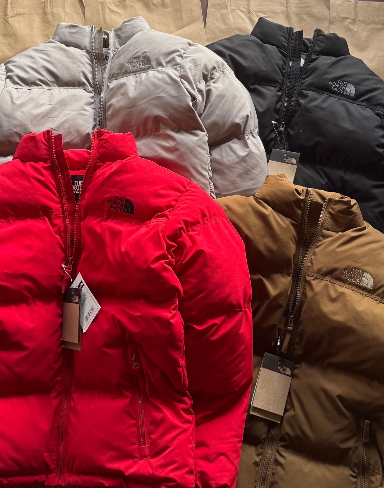 North Face Cream Colour Premium Quality Unisex Puffer Jacket 215321