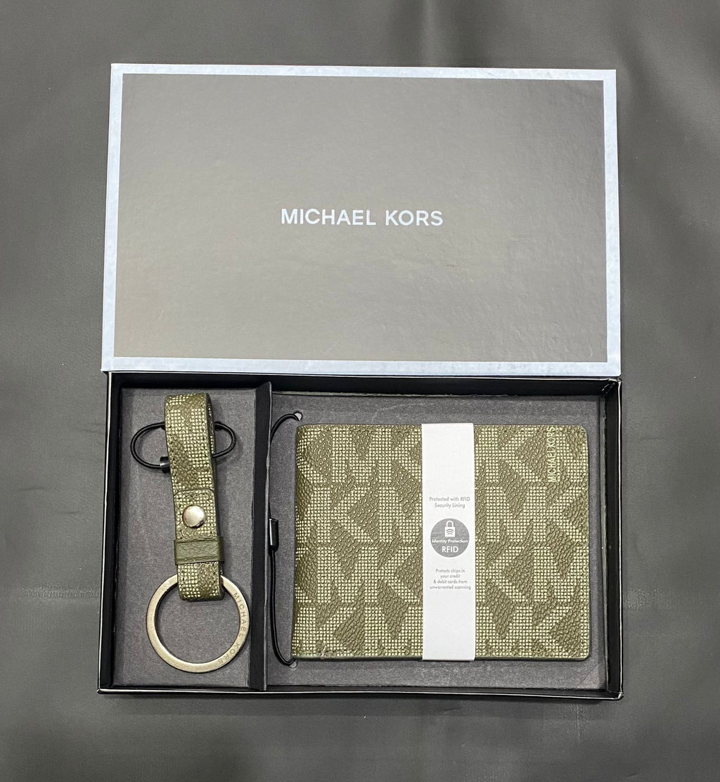 CIM MIC KM Print Multi Colour Wallet And Keychain Men Combo Set 06481
