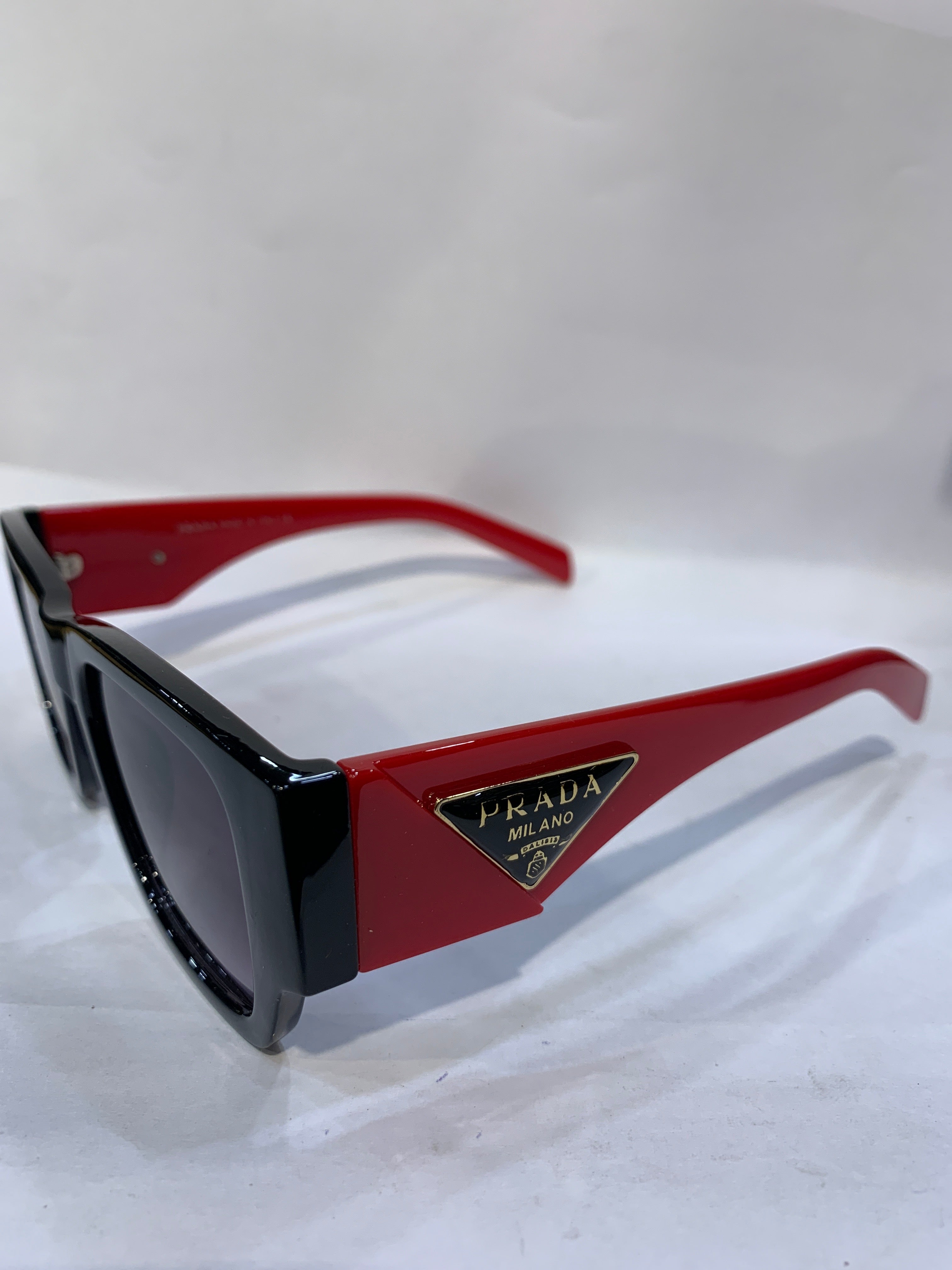 ARP Black Red Frame Black Shade Unisex Sunglasss  6092 53 21 145