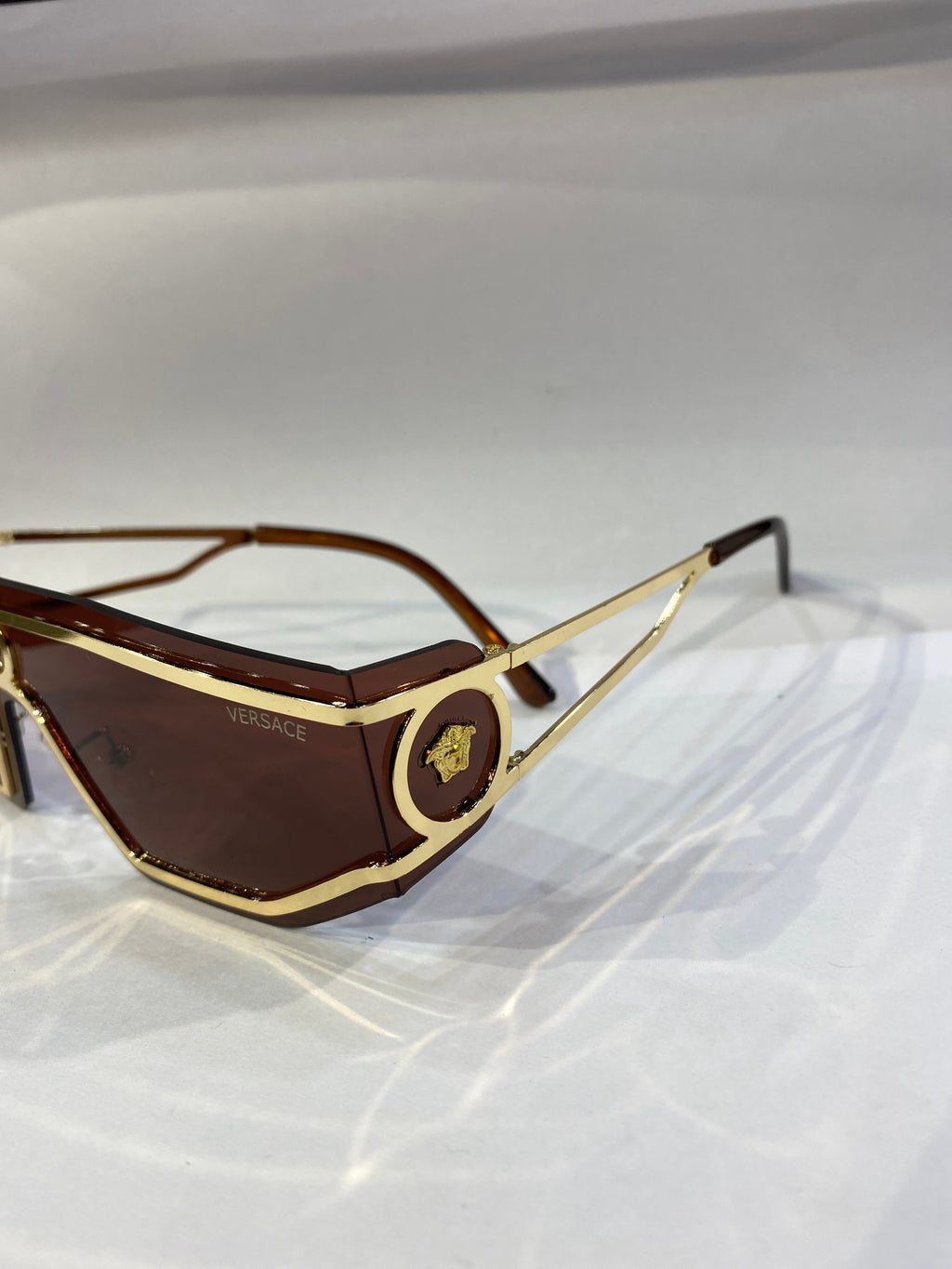 REV Golden Frame Brown Shade Unisex Sunglass LY-98427 52 16 142