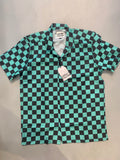 LDA Green Black Check Half Sleeve Men’s Shirt 989608