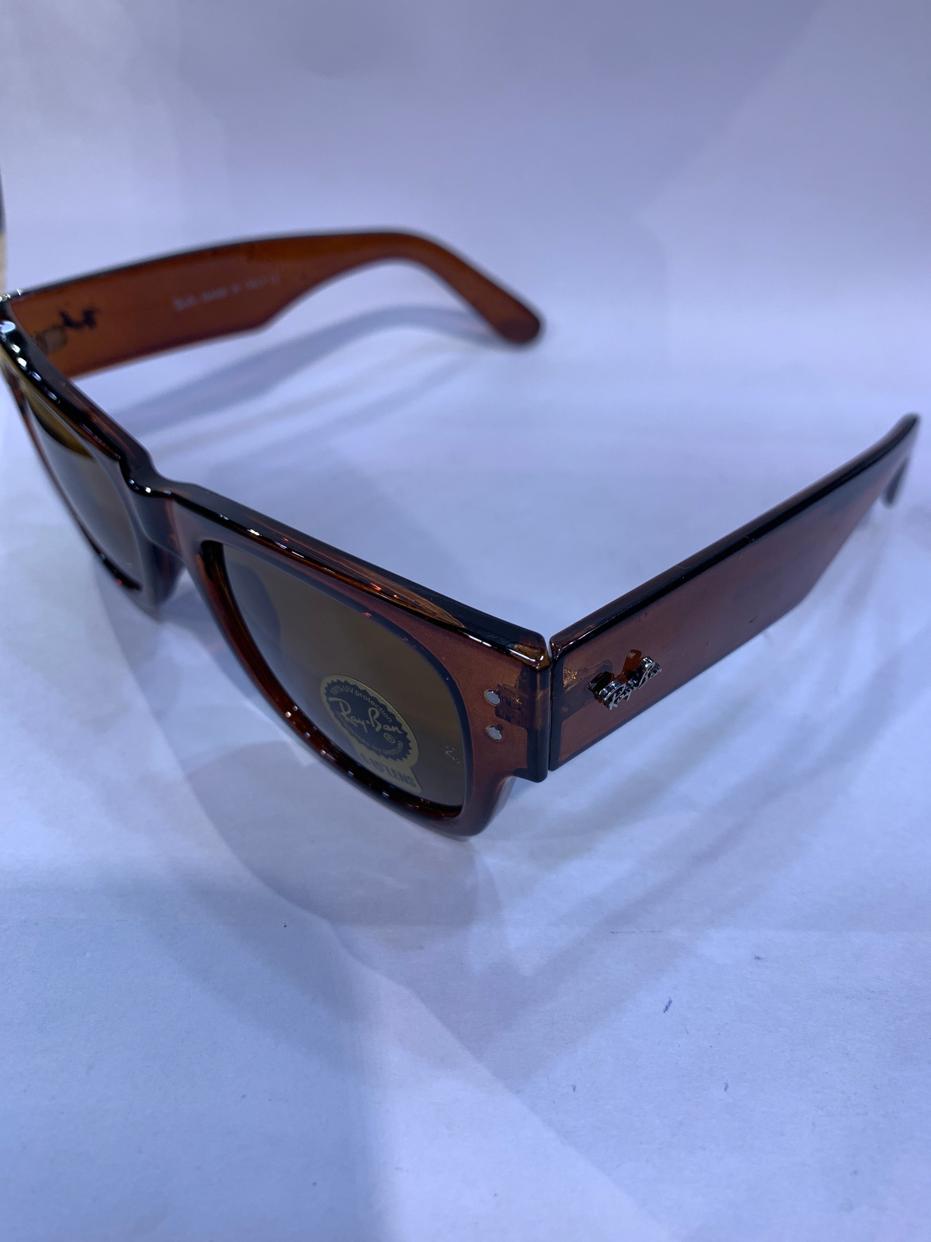 YAR Transparent Brown Frame Brown Shade Unisex Sunglasss RB0840 56 19 138