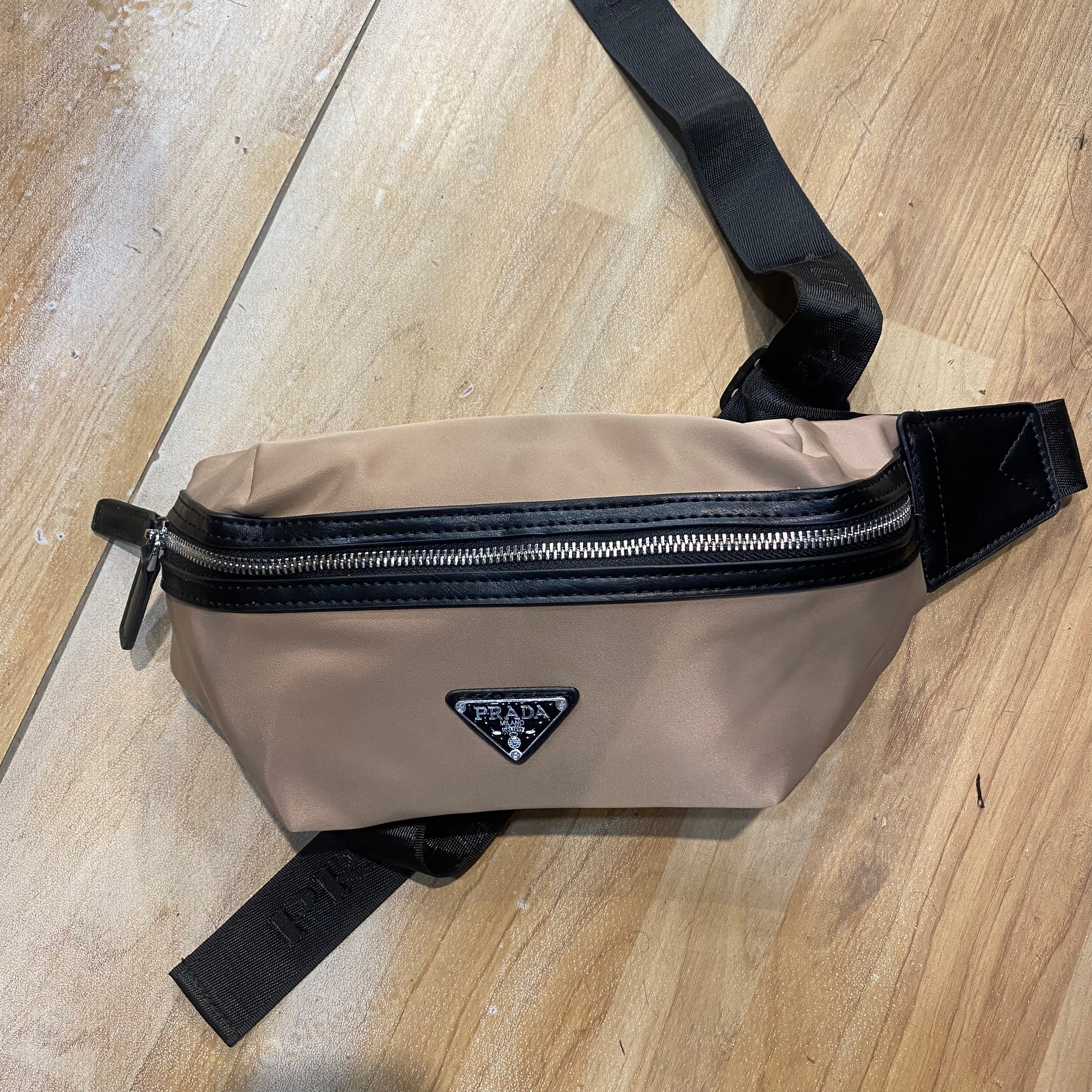 ARP PRA Beige Black Colour Unisex Chest Fanny Bag 988833
