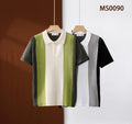 Sinransinya  White Grey Colour With knitted Designs Premium Quality Collar shirt MS0090