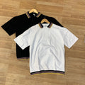 Juntang G20 Black Colour With Multiple Colour Collar Premium Quality Half Sleeve Tshirt 916