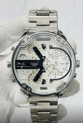 Eid Silver Chain Silver Black Big Dial Heavy Machinery Men watch 990256