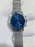 Mra Silver Chain Blue Dial Men Watch 990357