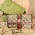 CUG GUC GG Print Apricot Ladies Sling Bag 1084