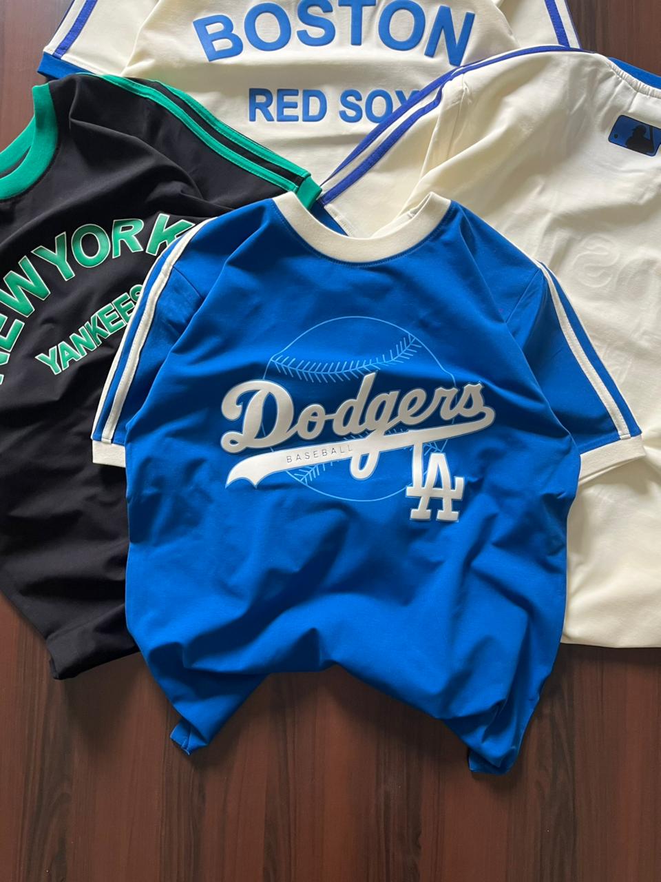 Adi Ida Dodgers Blue Colour Half Sleeve  Round Neck Premium Quality TShirt 988793
