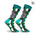 PAPA SOCKS Green & White Colour Bullshit Print Edition Premium Quality Full Unisex Socks 989961