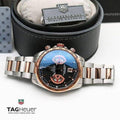 GAT Silver Copper Chain Copper Ring Black Dial Chrono Watch for Men 401276