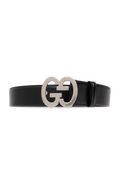 CUG Black Colour Belt Black Silver Buckle 987913