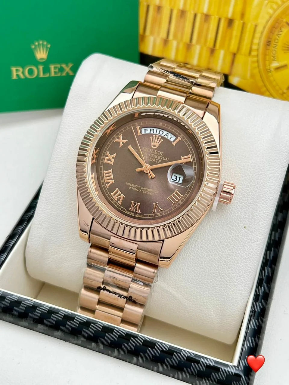 Lor Copper Chain Brown Dial Men's Watch 989547