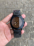 Sof Black Chain Brown Copper Dial Chronograph Working Man Watch 989867