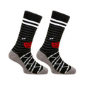 PAPA SOCKS Black Colour Red & Blue Face Print Premium Quality Full Unisex Socks 989957