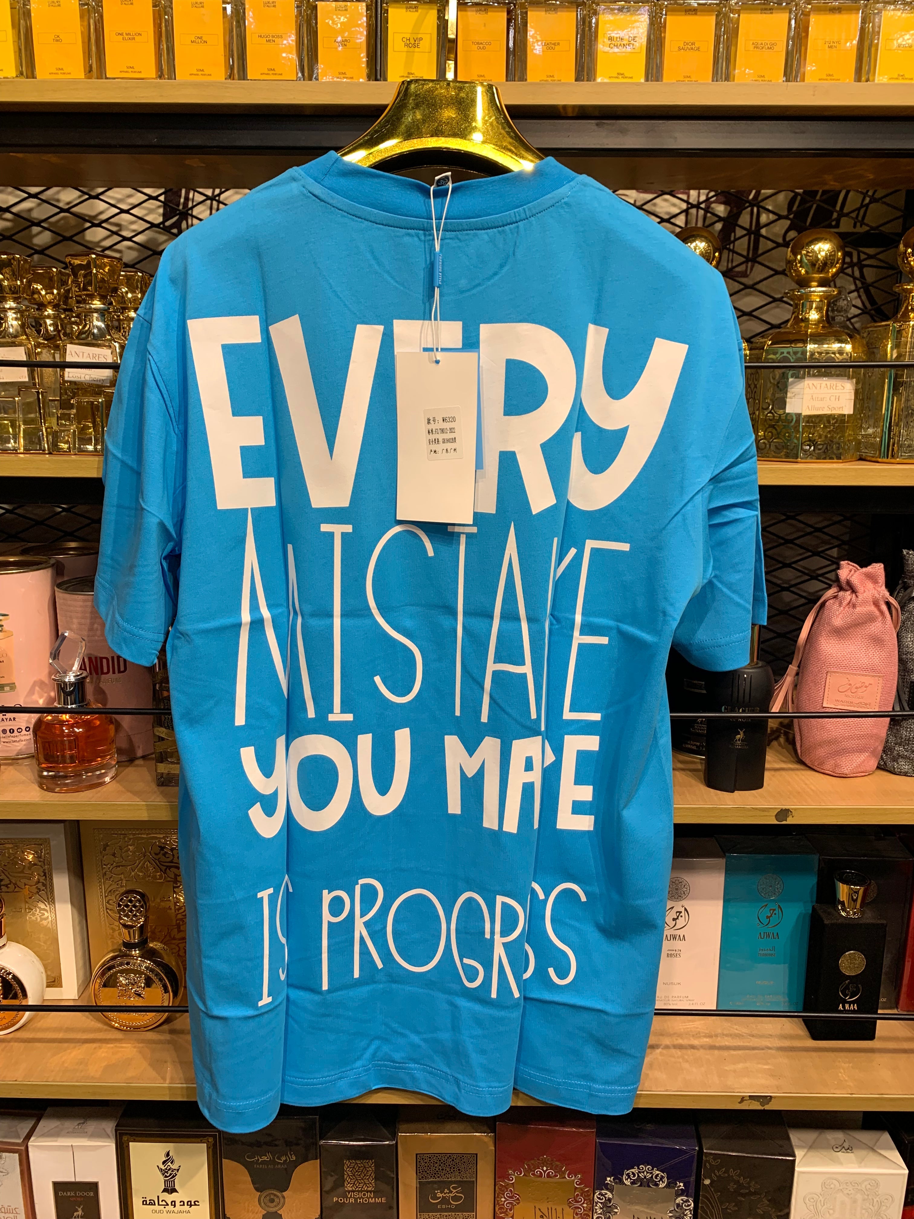 Fashion Styles  Blue Aqua Colour With Rockets Front Print And Back Print Premium Quality Tshirt W6320