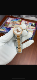 EUG Silver Copper Chain White Dial Ladies Watch 990249