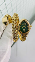Suj Cav JC Golden Snake Green Dial Ladies Watch 990286