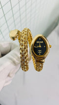 Suj Cav JC Golden Snake Black Dial Ladies Watch 990285
