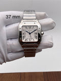 Rac  Silver Chain White Dail Premium Quality Square Dail  Watch 990512