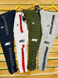 Dark Grey Colour Kin Nik Stripe Print Ns Lycra Lower 110030