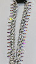 Sliver Colour With Multi Colour Diamond Studded Bracelet 400826