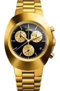 Dar Gold Chain Black Dial Men Watch 900986