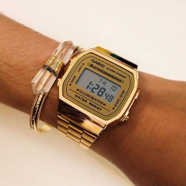 SAC Gold chain watch digital square men sports Watch 989668
