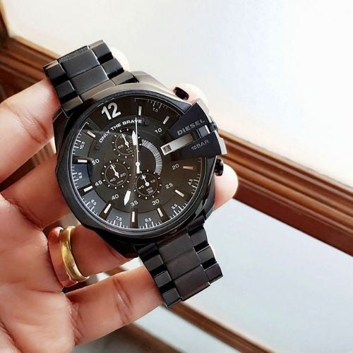 Eid Black CHain Black Dial Jap Machinery Heavy Men's Watch 900948