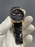 Mra Black Silicone Chain Copper Ring Black Dial Men Watch 901284