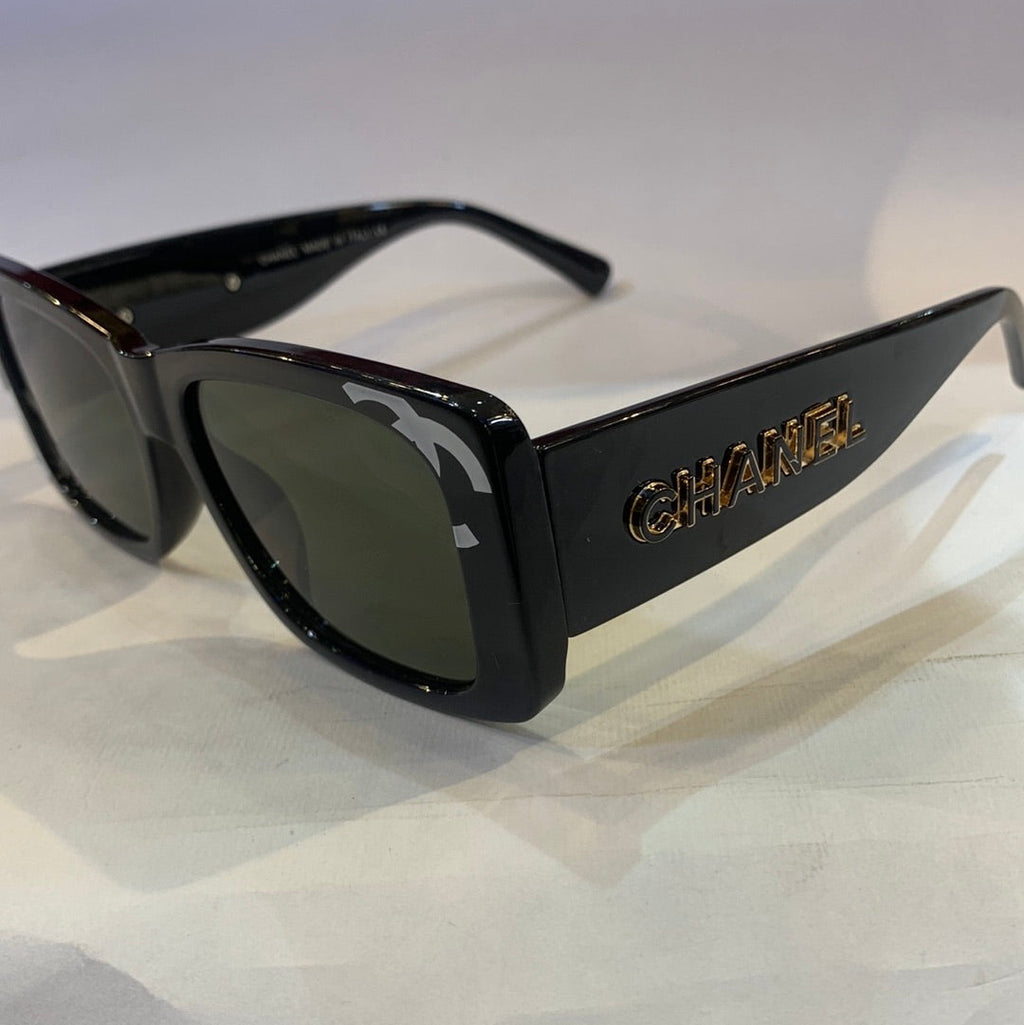 AHC Black Frame Green Shade Unisex Sunglass 8273 55 18-140