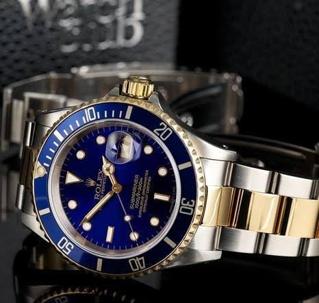 Lor Silver Gold Blue Automatic Chain Watch For Men 400197