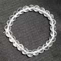 Clear Quartz (Sphatik) Crystal Healing Stretchable Bracelet Natural Stone